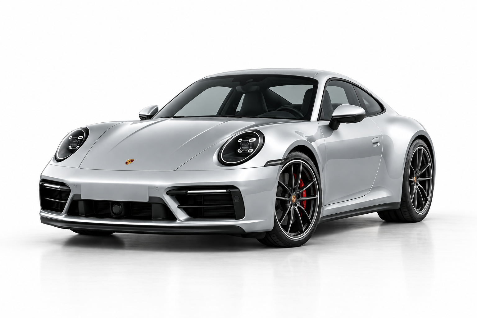 Illustrative silver Porsche 911